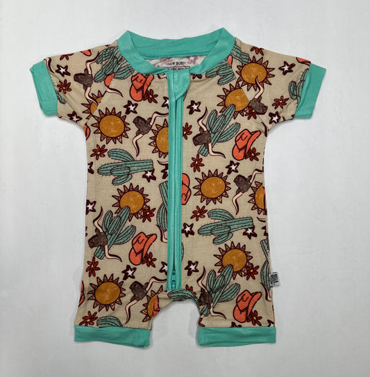 Wild West Bamboo Shortie Romper (FINAL SALE)