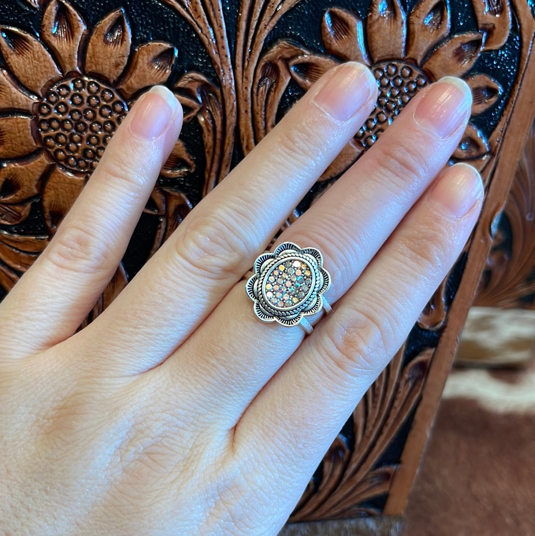 Stone Iridescent Ring