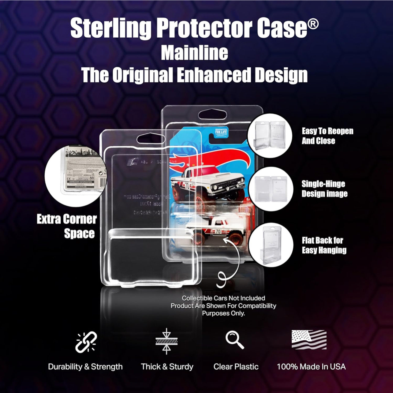 1pc Sterling Protector Case for Diecast Regular/Mainline Size to cover and preserve your collection