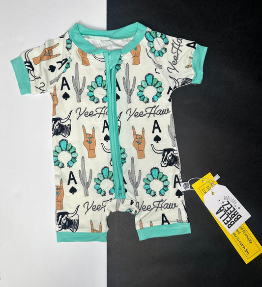 Yeehaw Bamboo Shortie Romper (FINAL SALE)