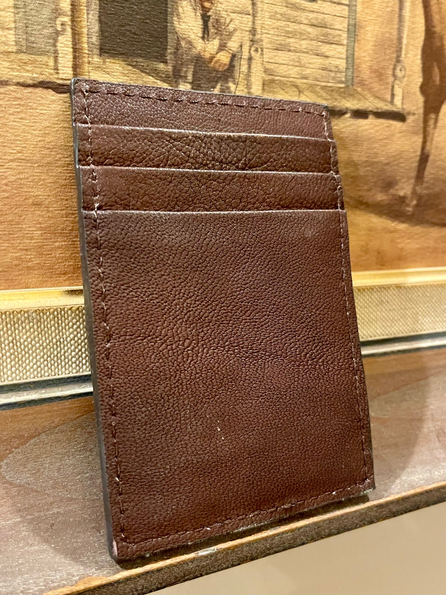 Tooled Leather Card Wallet