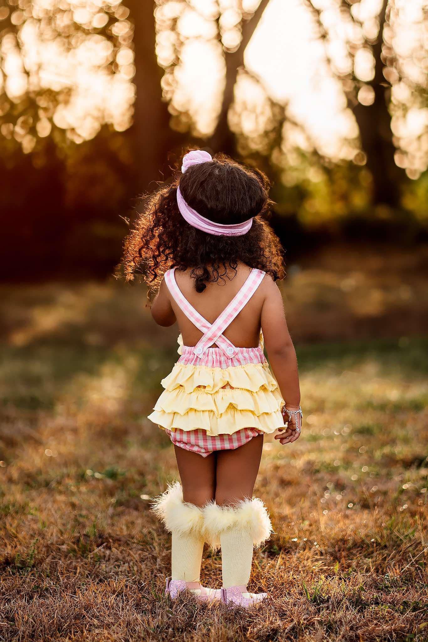 He is risen ruffle romper