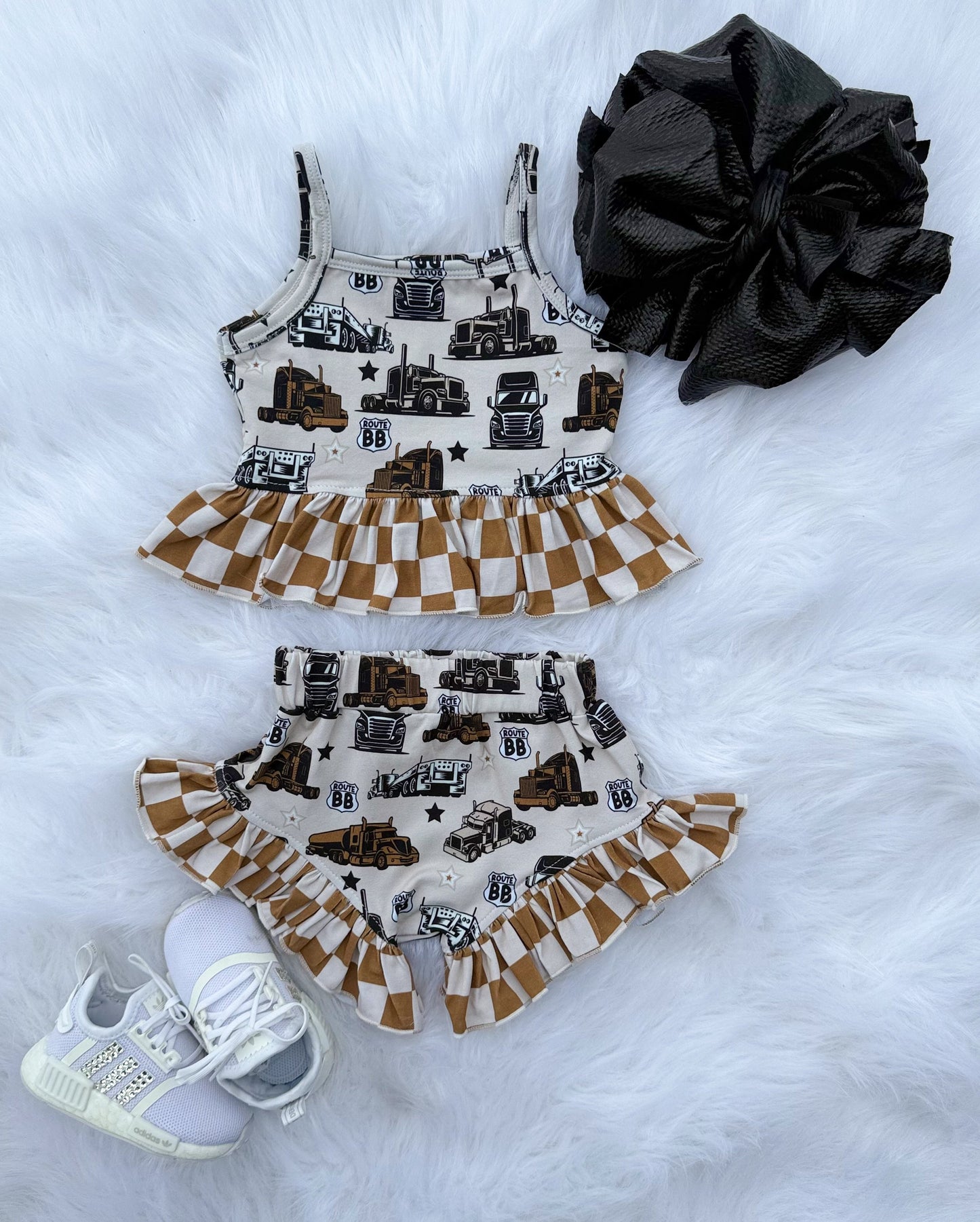 Sad Beige Semi Ruffled Set (FINAL SALE)