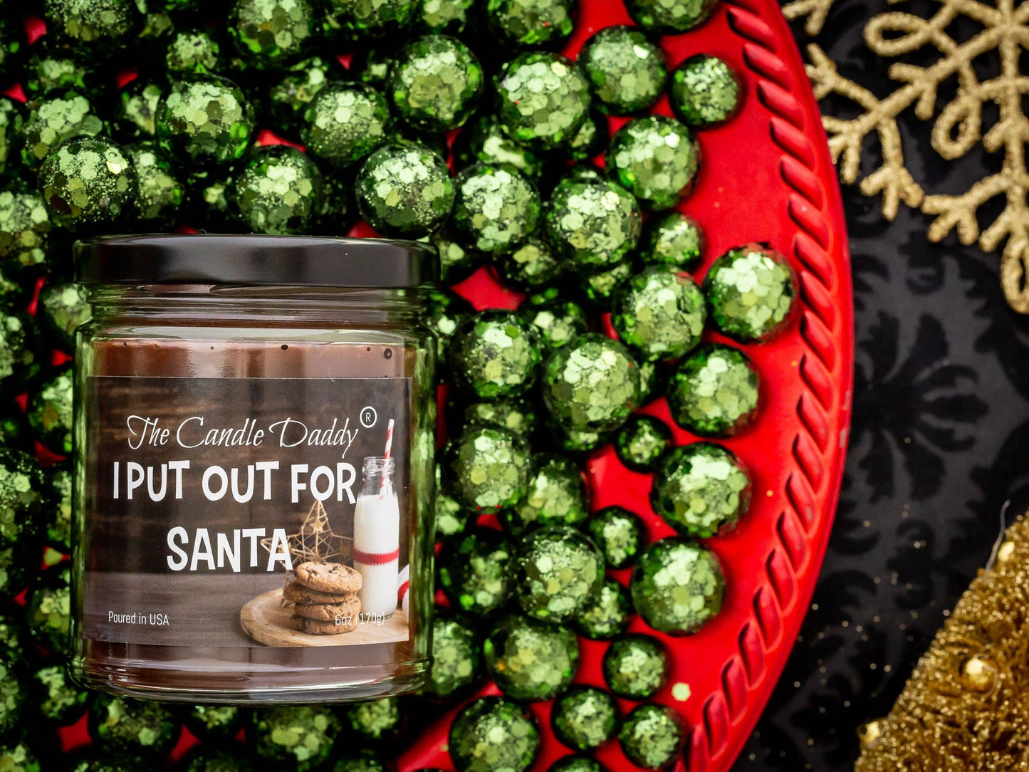 I Put Out For Santa Holiday Candle - Funny Chocolate Chip