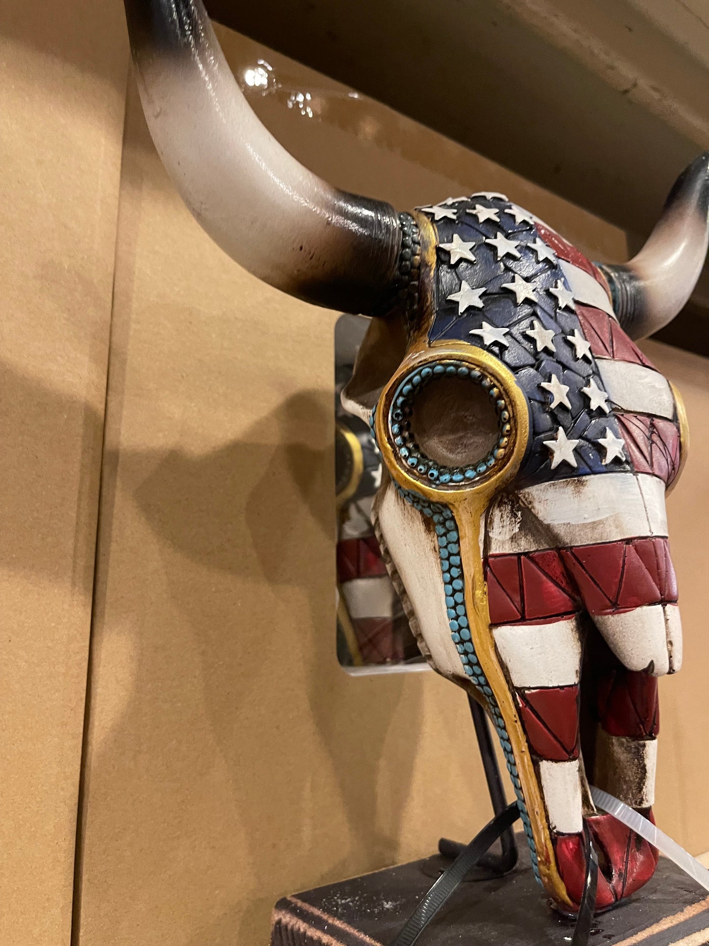 Americana US Cowskull Statue