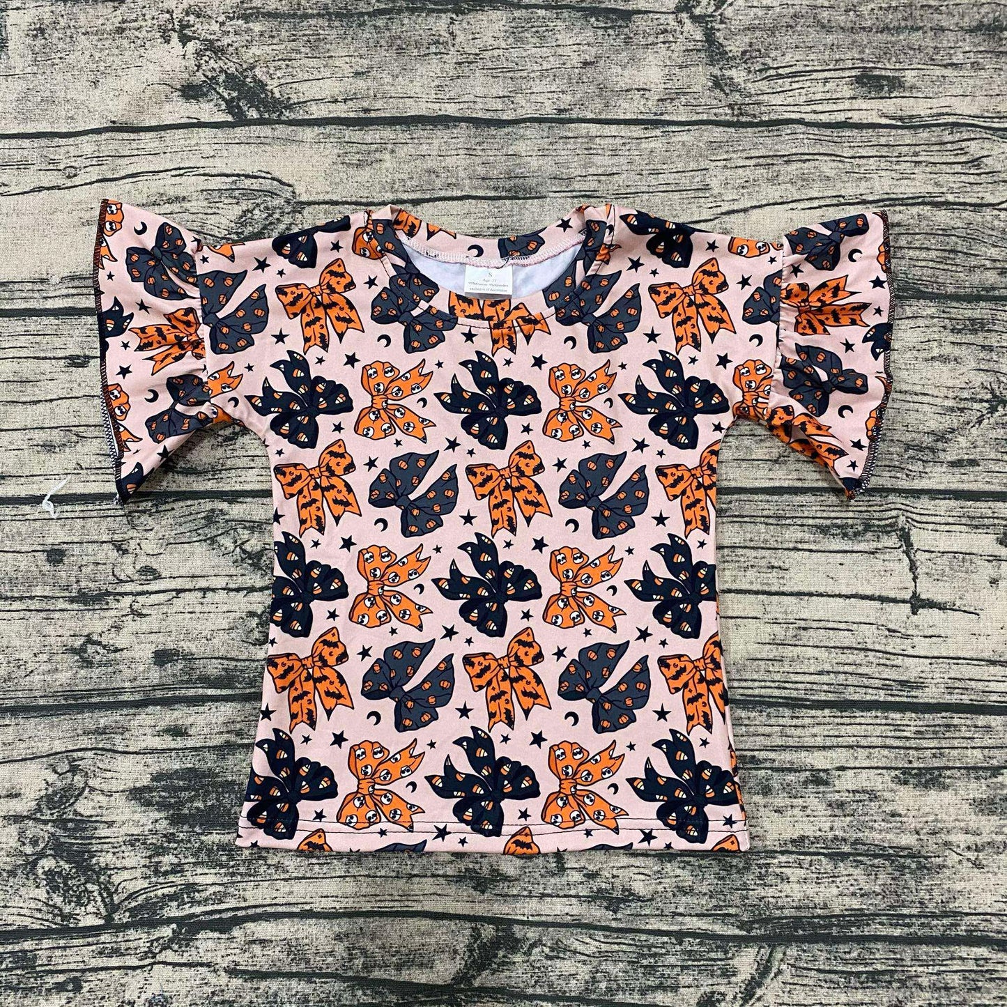 Halloween bows ruffle top