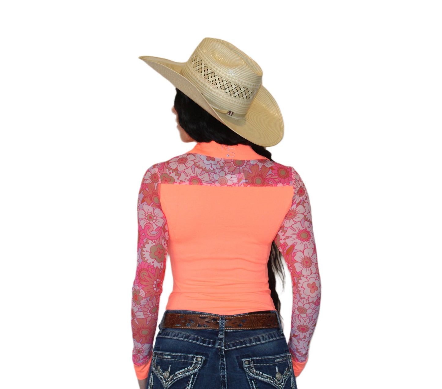 AeroTEQ Wildflower Fever Mesh Pearl Snap Rodeo Shirt
