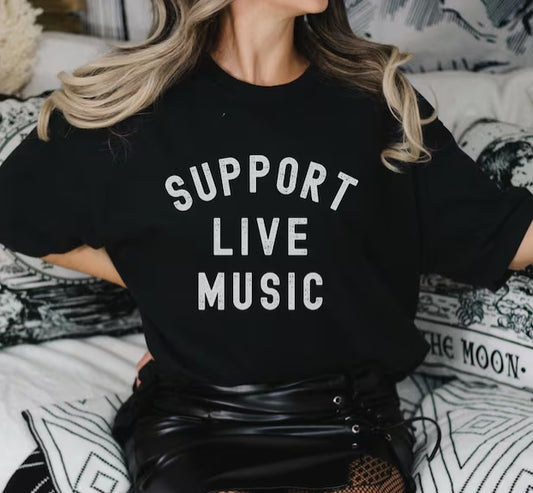 Billboard SUPPORT LIVE MUSIC Unisex Tee