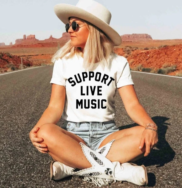 Billboard SUPPORT LIVE MUSIC Unisex Tee