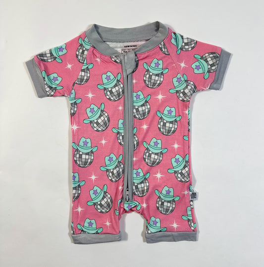 Disco Cowgirl Bamboo Shortie Romper (FINAL SALE)