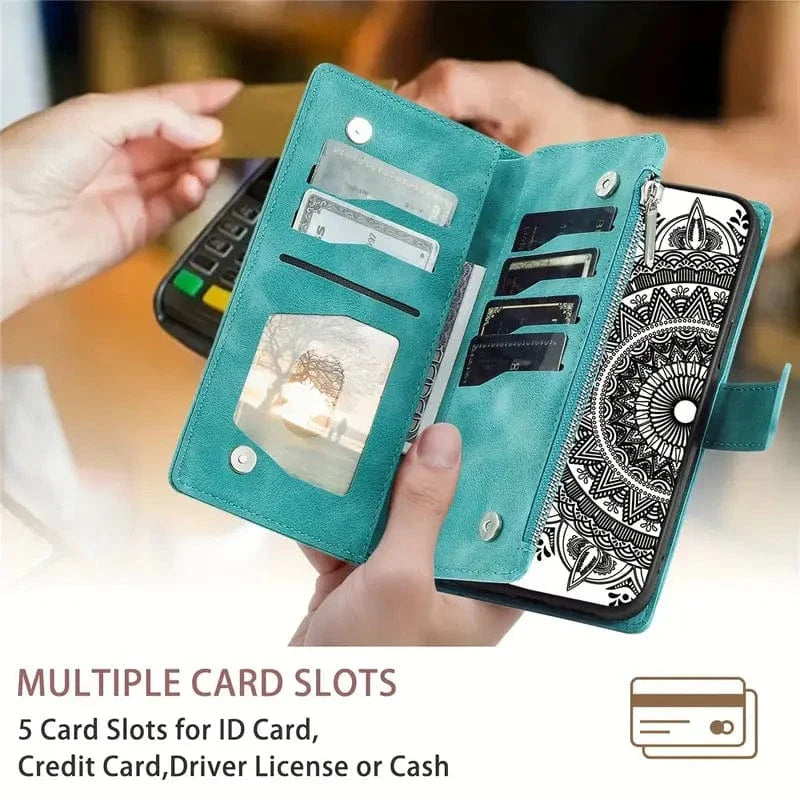 Stylish Leather Lanyard Wallet Case