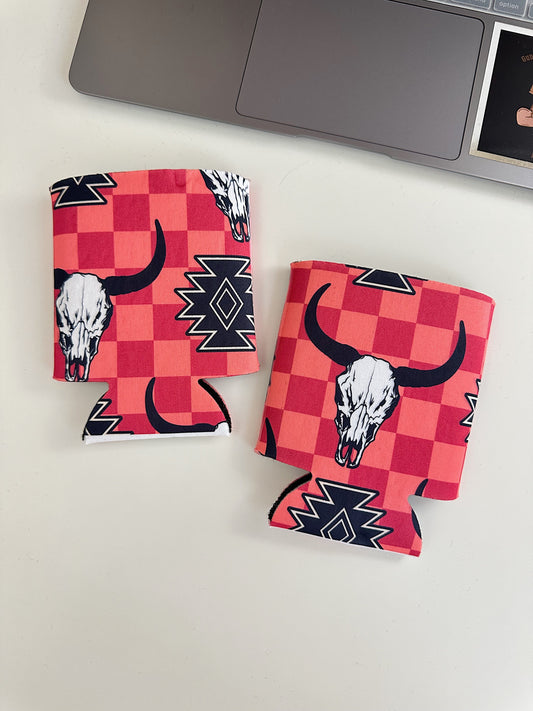 Bull Skull Koozie (2 sizes)