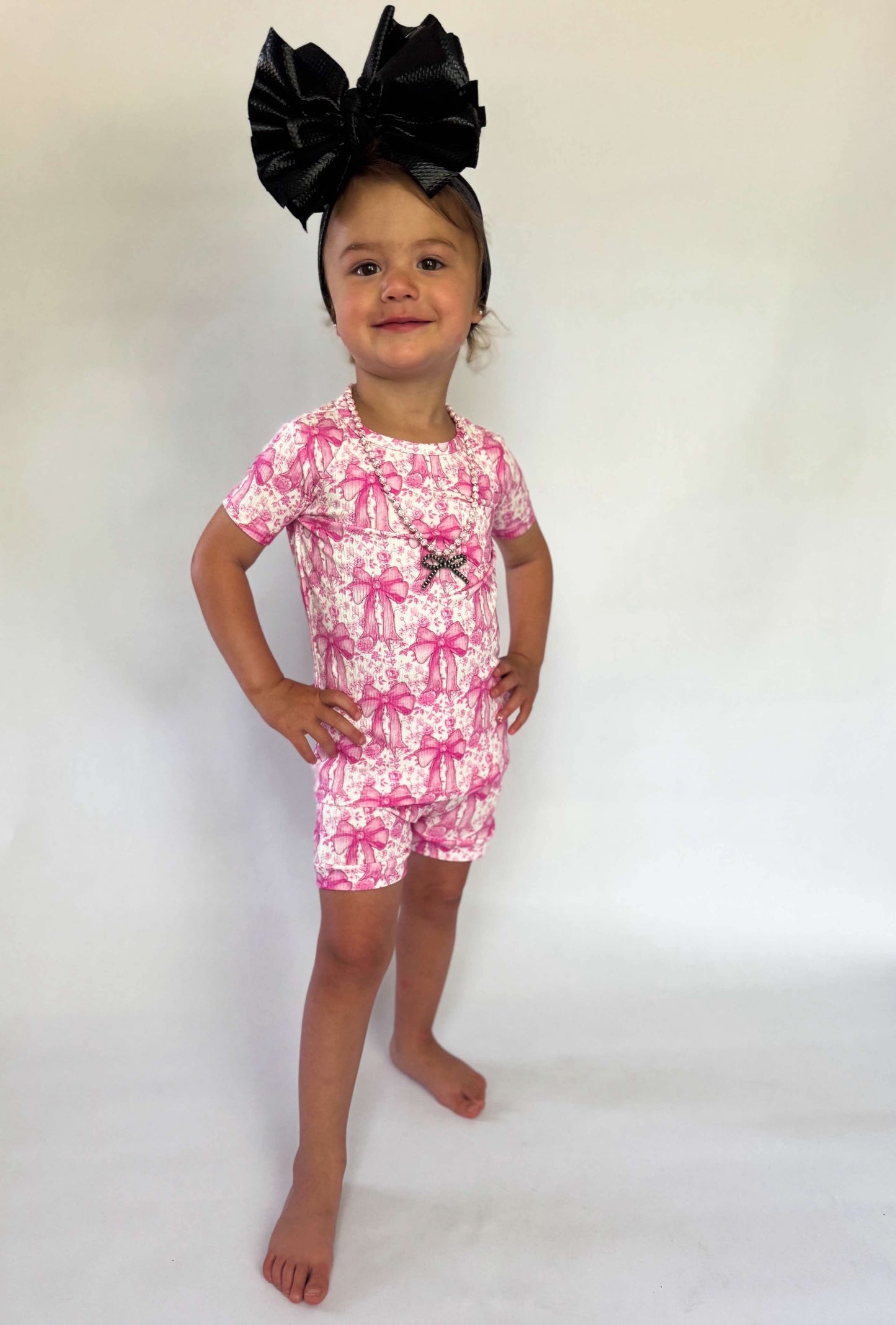 Blooming Bows Bamboo Short Set