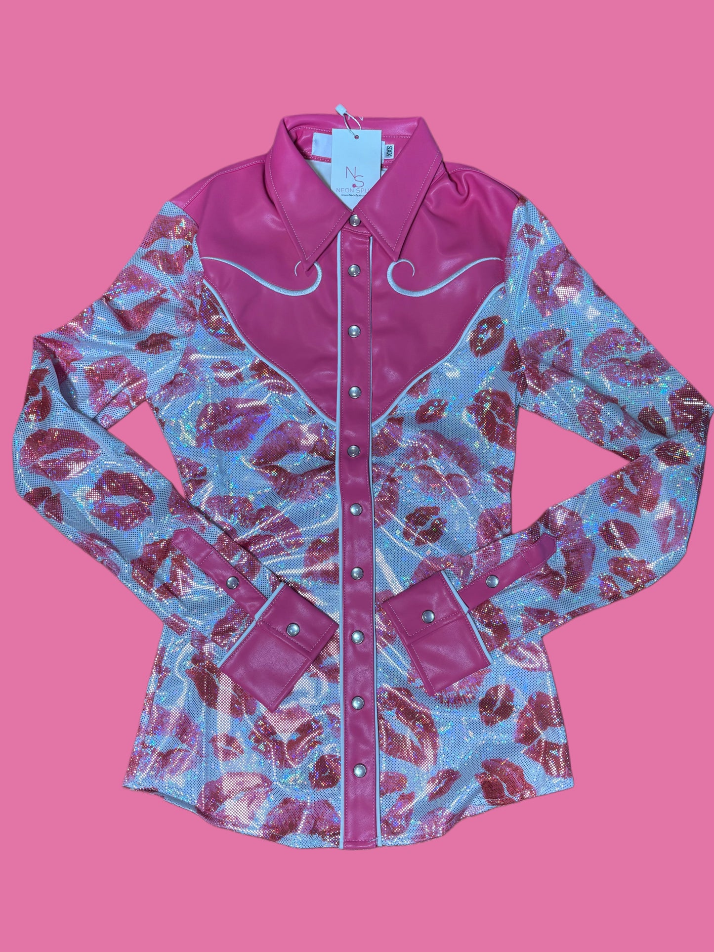Girls Smooch & Spur Western Pearl Snap Rodeo Shirt