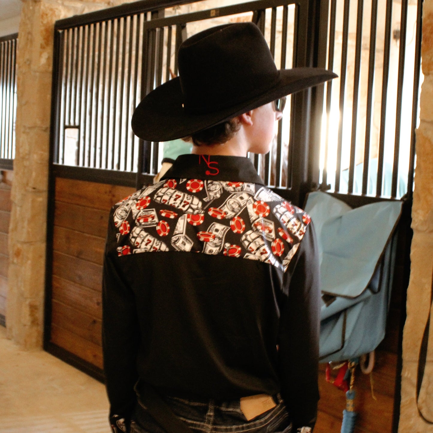 Mens Risky Business Pearl Snap Rodeo Shirt