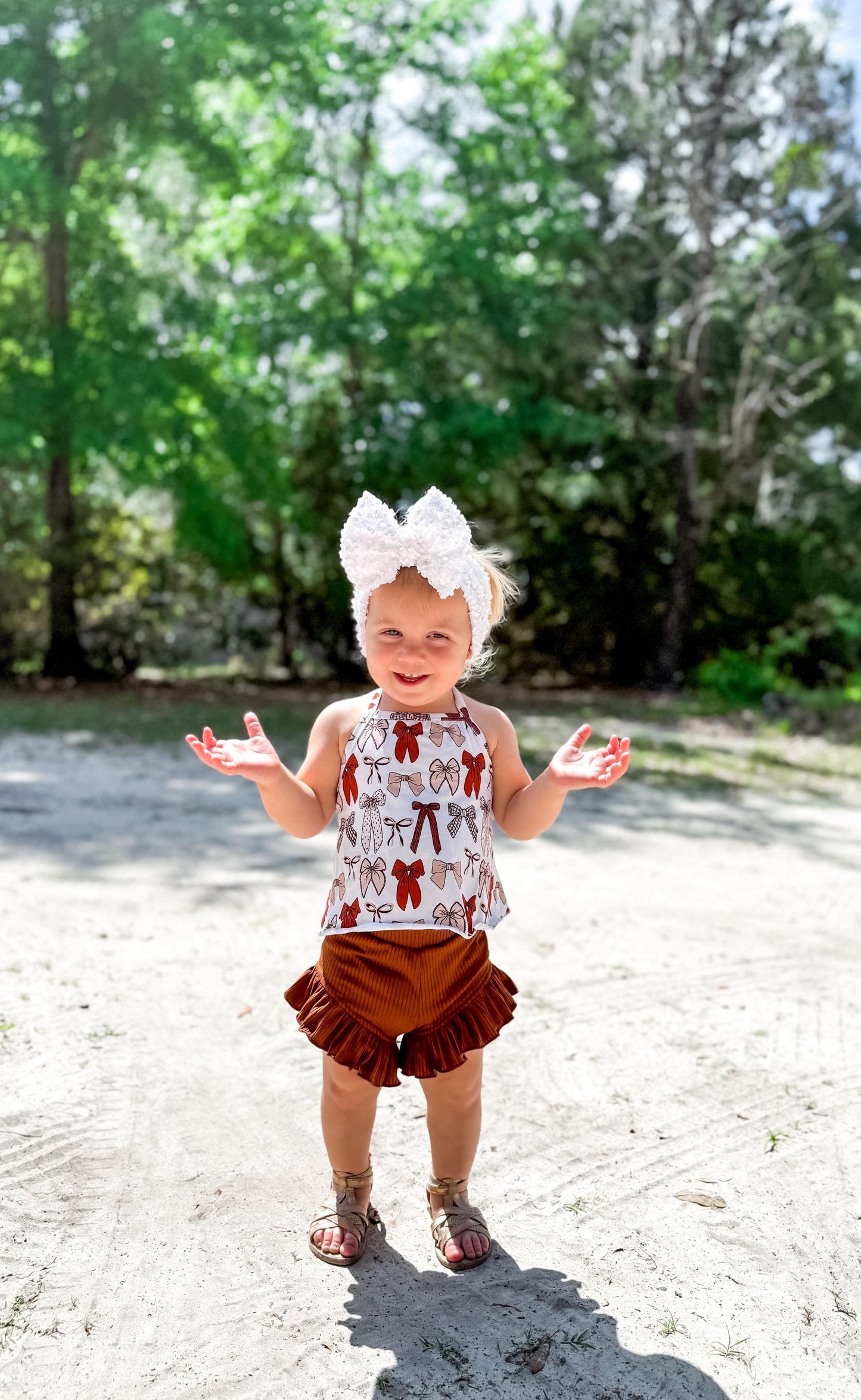 Brown Bows Swing Top (FINAL SALE)