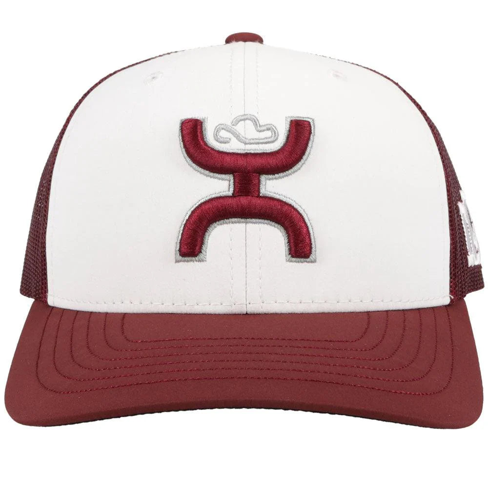 HOOey University of Montana (White/Maroon) - Trucker Cap