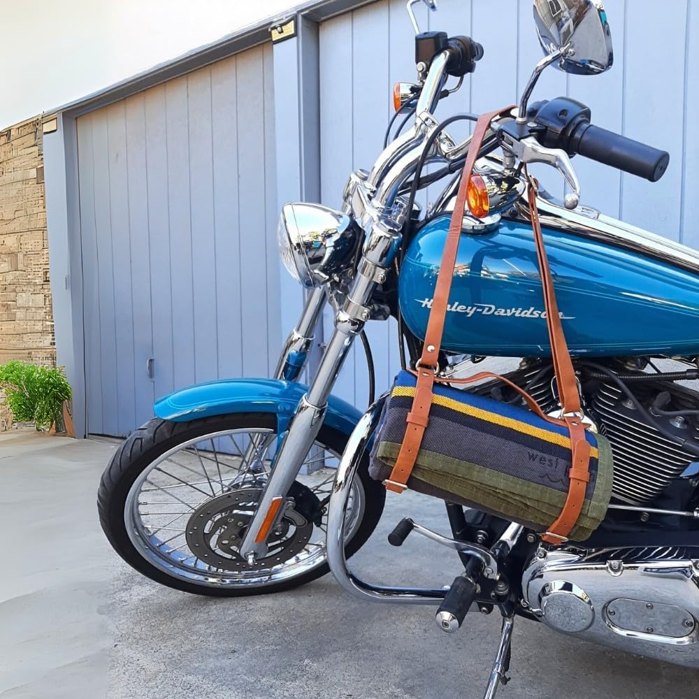 Motorcycle Bedroll / Motorcycle Blanket Roll Straps