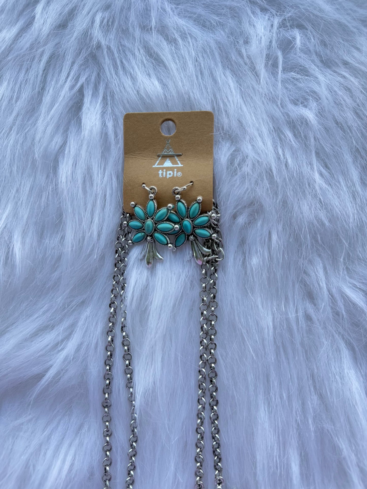 Squash blossom necklace and earring set