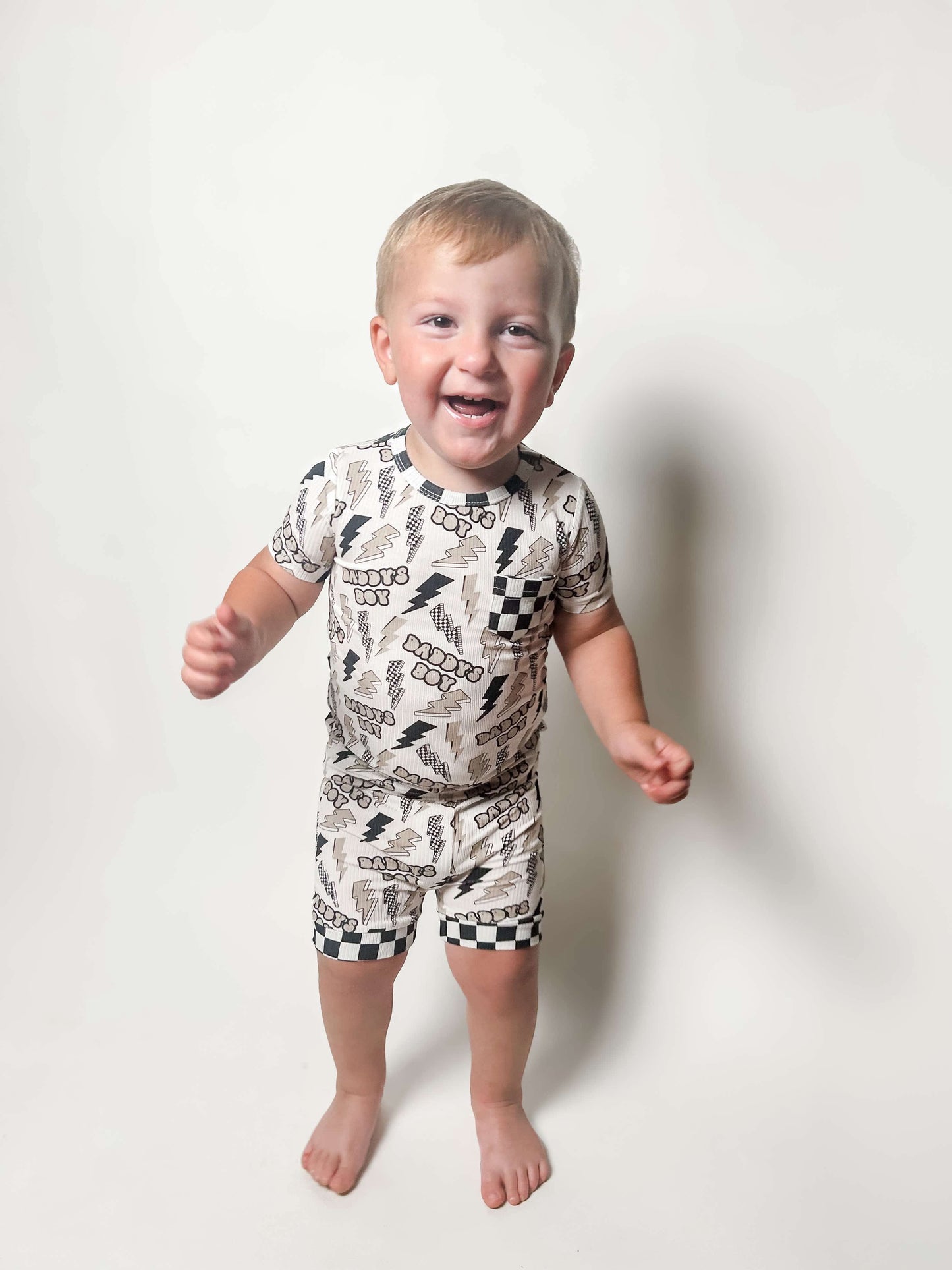 Daddy's Boy Ribbed Bamboo Short Set