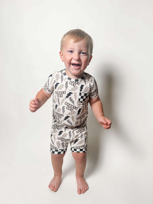 Daddy's Boy Ribbed Bamboo Short Set