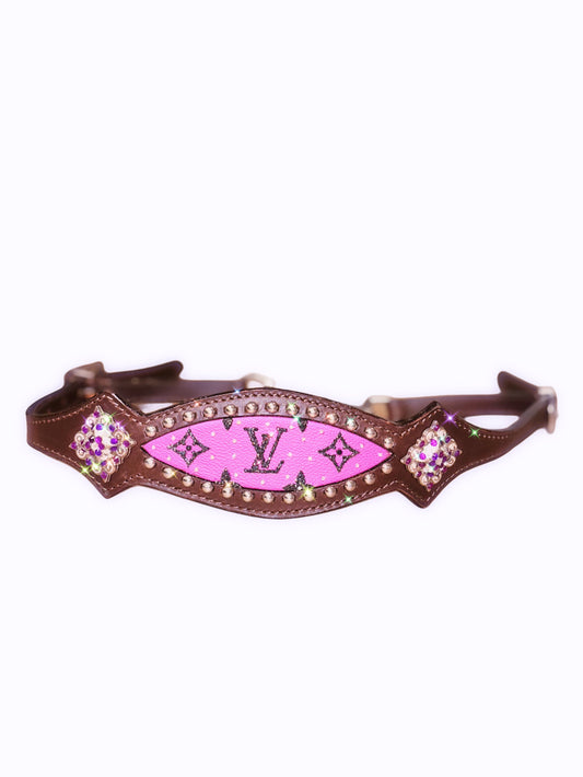 Rhinestone Purple LV Wither Strap