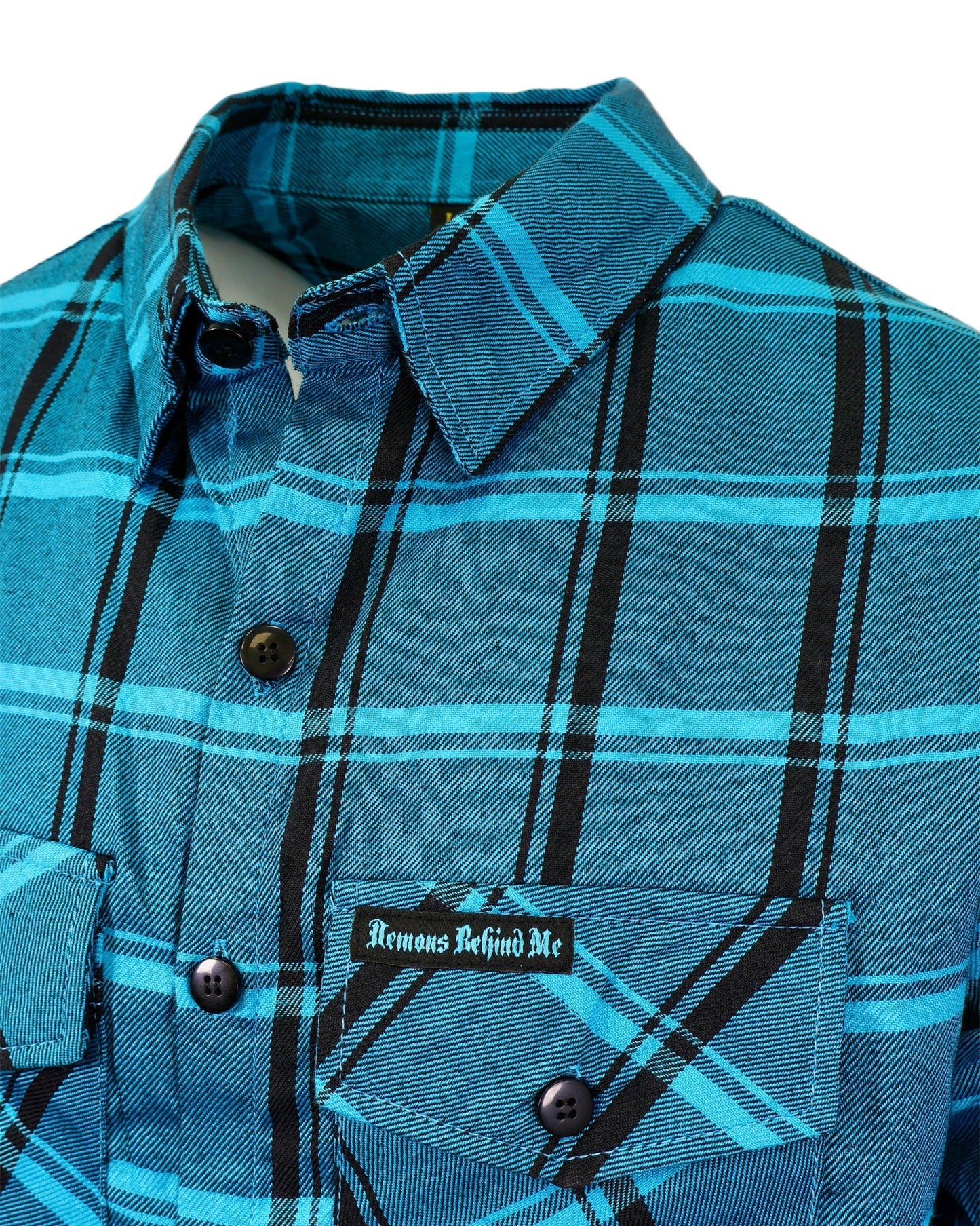 The "Survivor" Teal Flannel (Hidden Snap Collars)