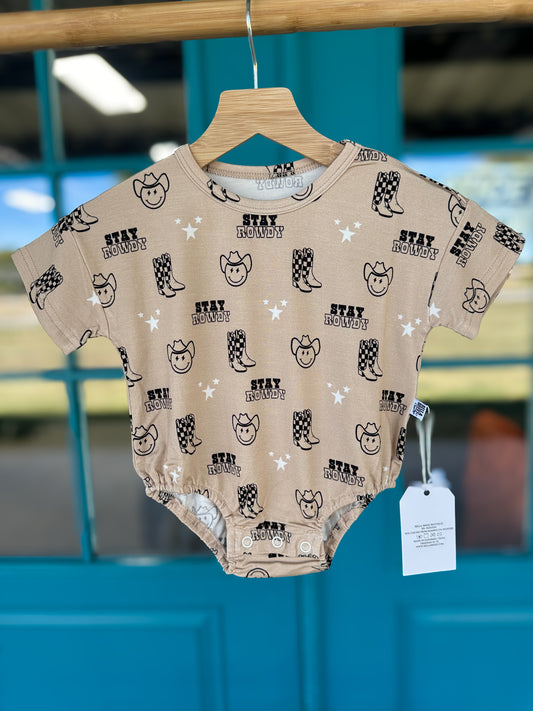 Stay Rowdy Oversized Bamboo Romper (FINAL SALE)