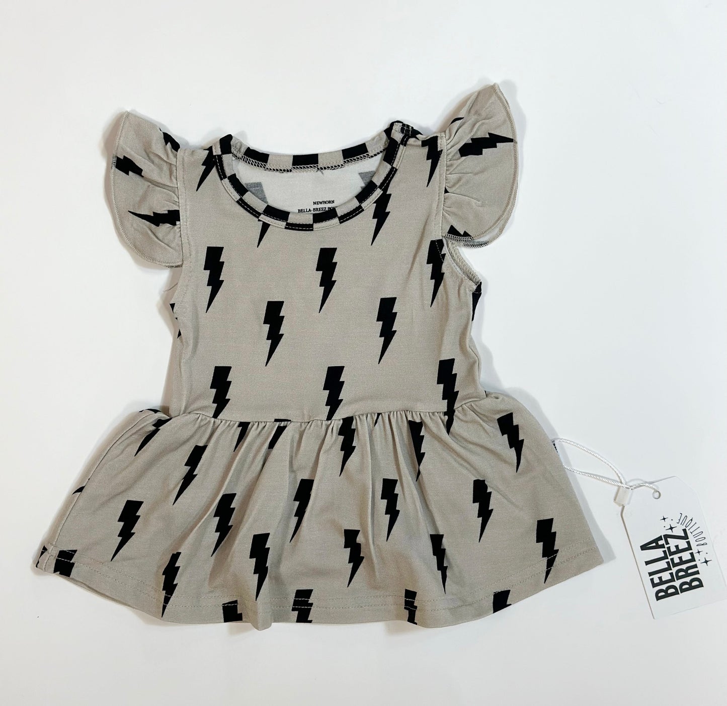 Neutral Bolts Bamboo Skirted Romper (FINAL SALE)