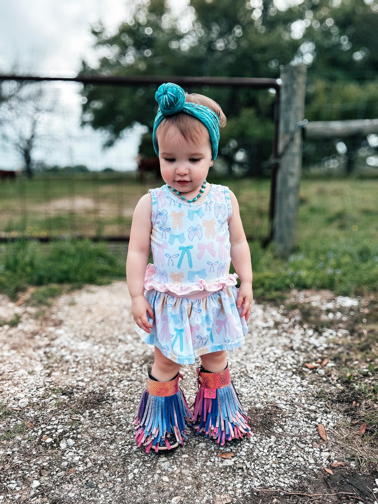 Spring Bows Skirted Ruffle Set (FINAL SALE)