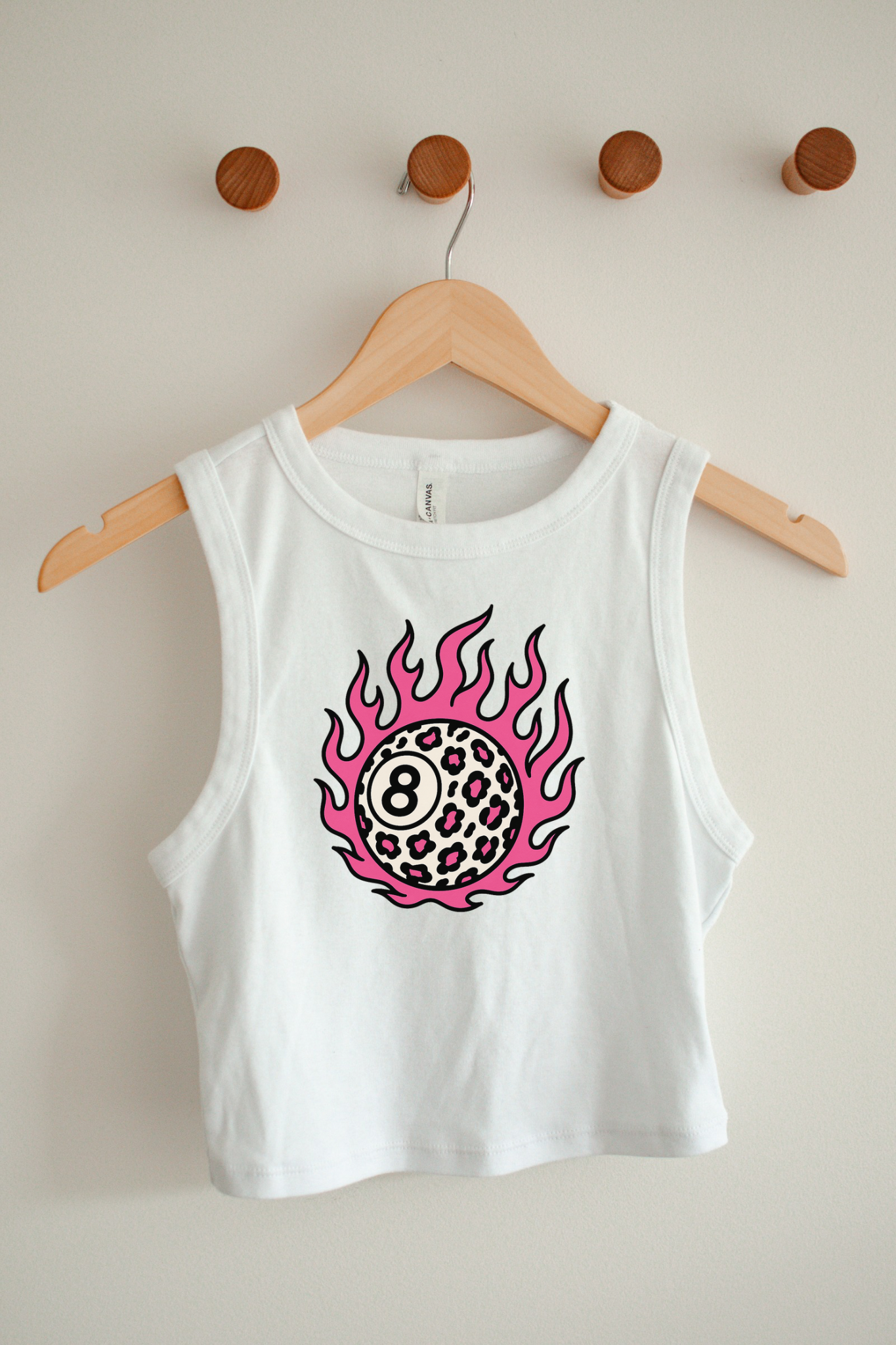 Leopard 8 Ball Cropped Tank