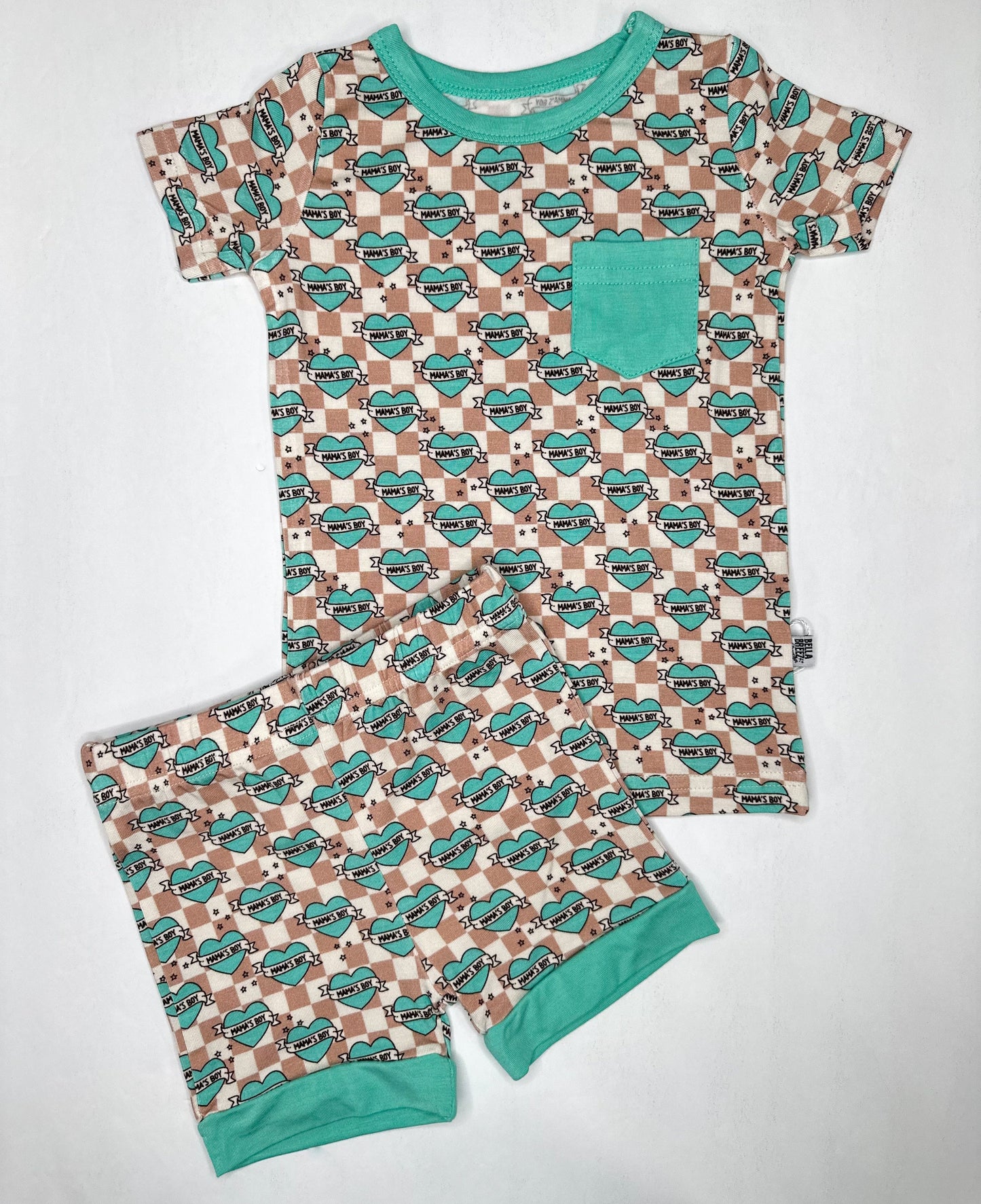Checkered Mama's Boy Bamboo Short Set (FINAL SALE)