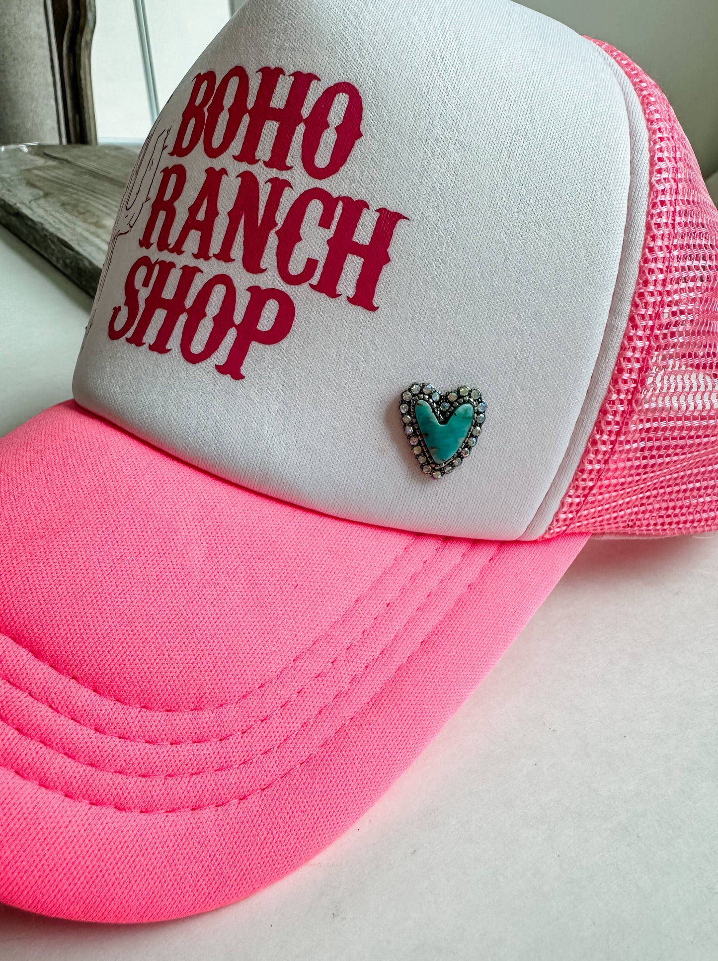 Western Turquoise Silvertone Pin Set - Trucker hat, purse