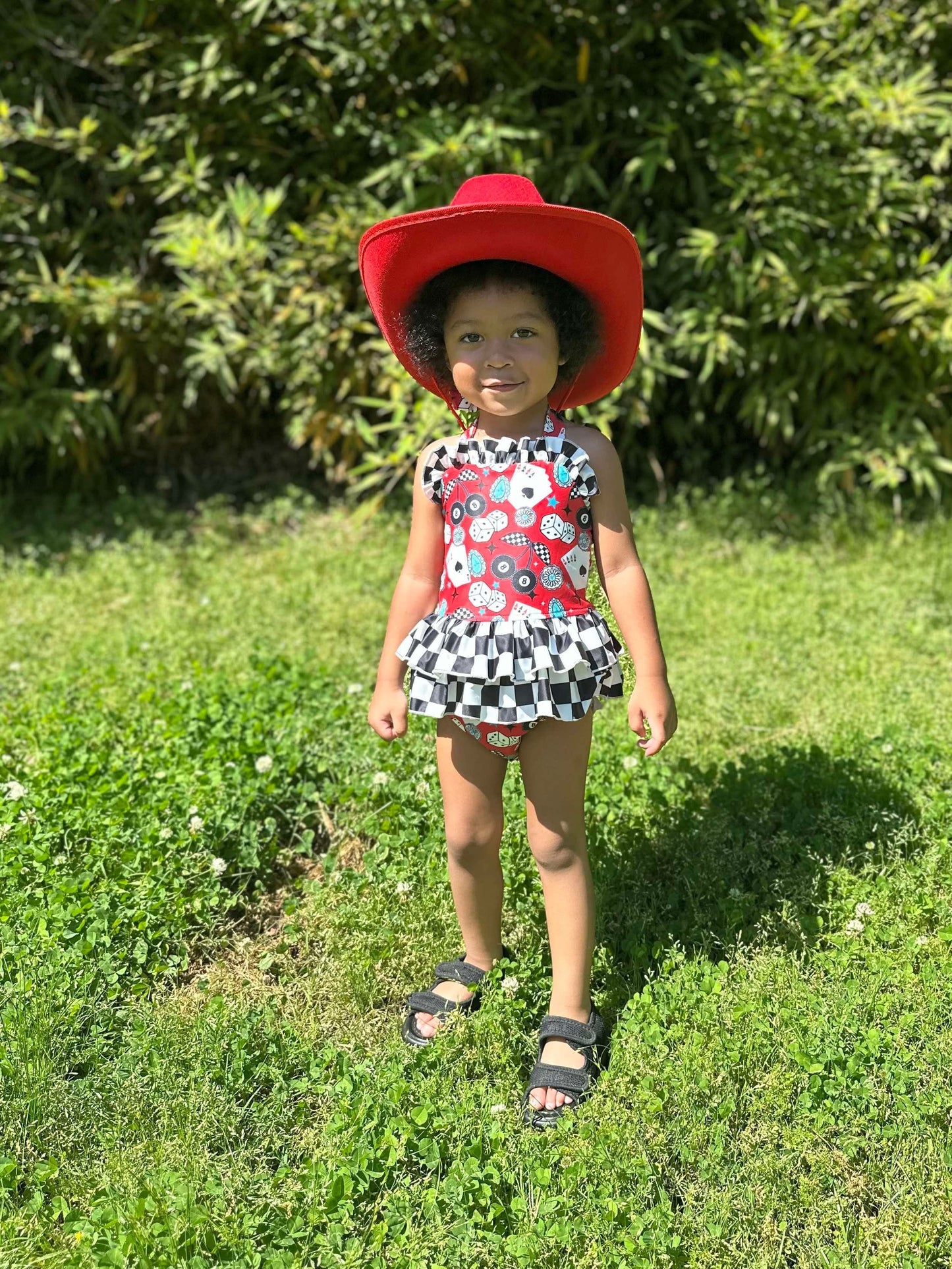 Cowgirl Luck Ruffled Swim Suit (FINAL SALE)