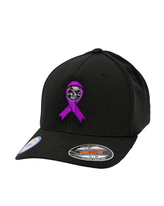 Black "Never Fade" Purple Awareness Ribbon Cap