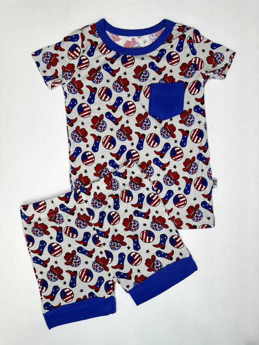 Party In The USA Bamboo Sleep Short Set (FINAL SALE)
