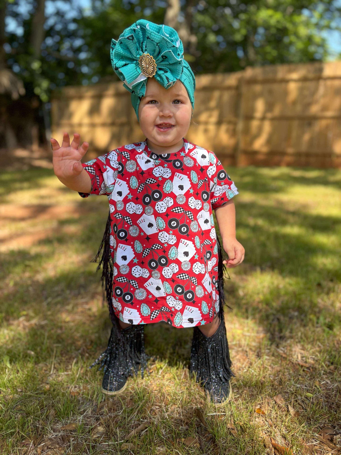 Stormi/Black Sparkle With Fringe Tanner Mark Boots