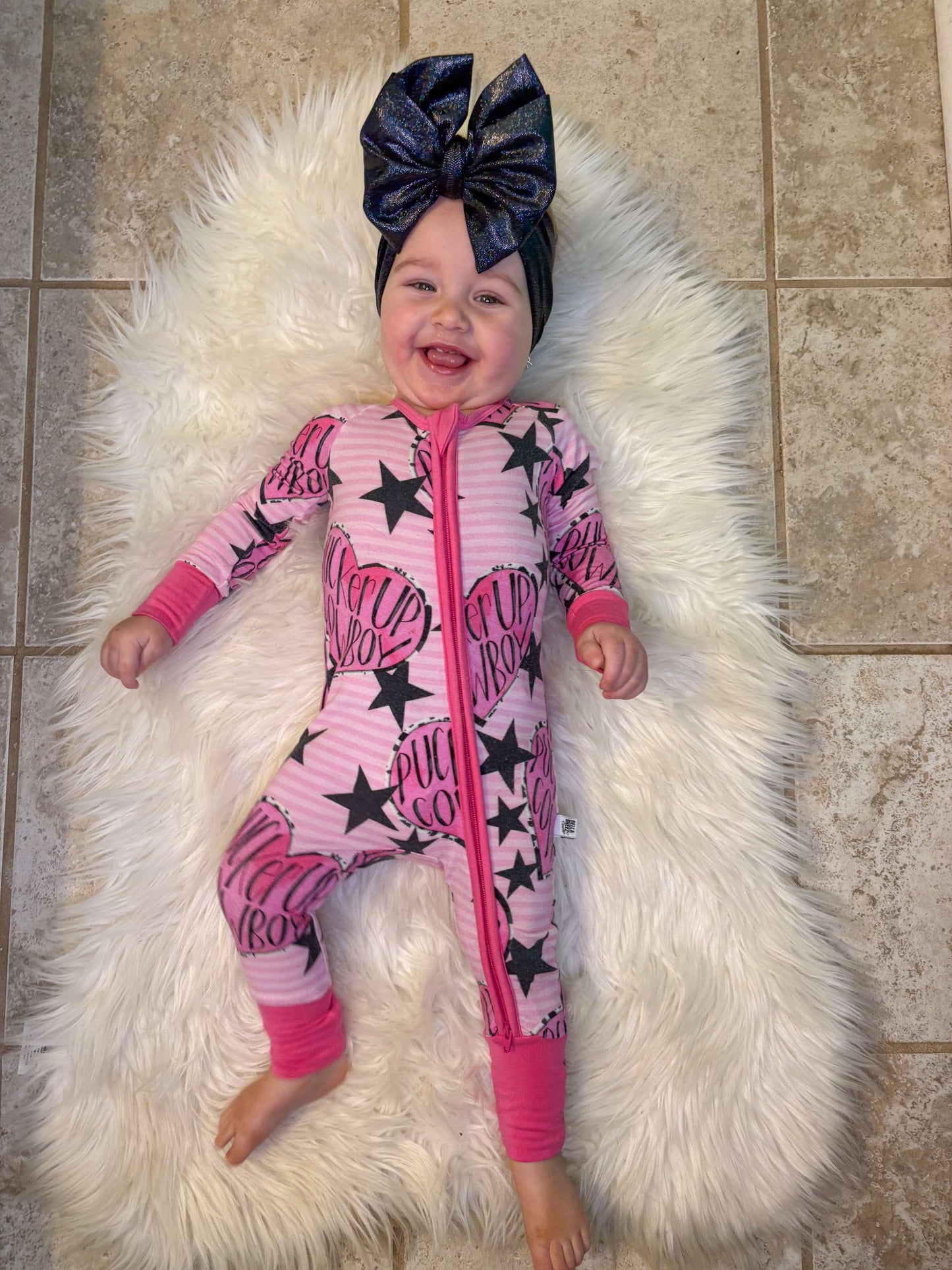 Pucker Up Cowboy Bamboo Sleeper (FINAL SALE)