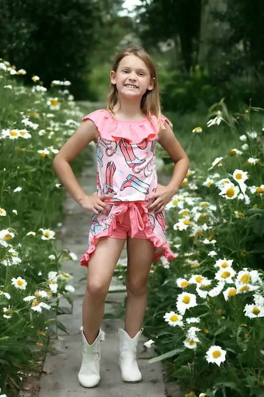 COWGIRL BOOTS PRINTED SET