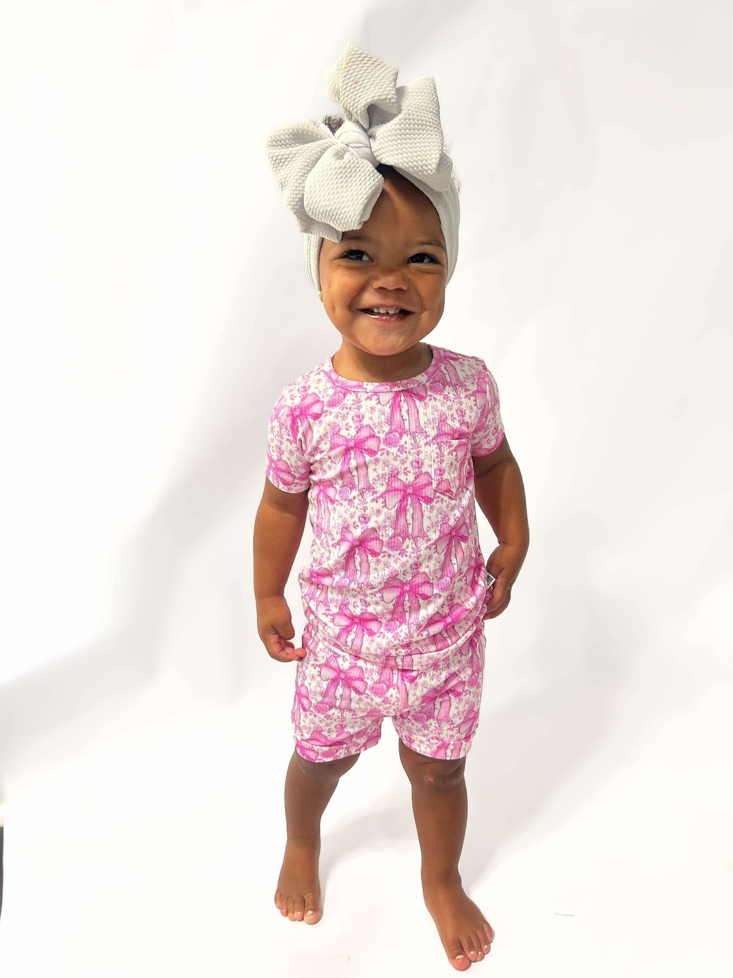 Blooming Bows Bamboo Short Set