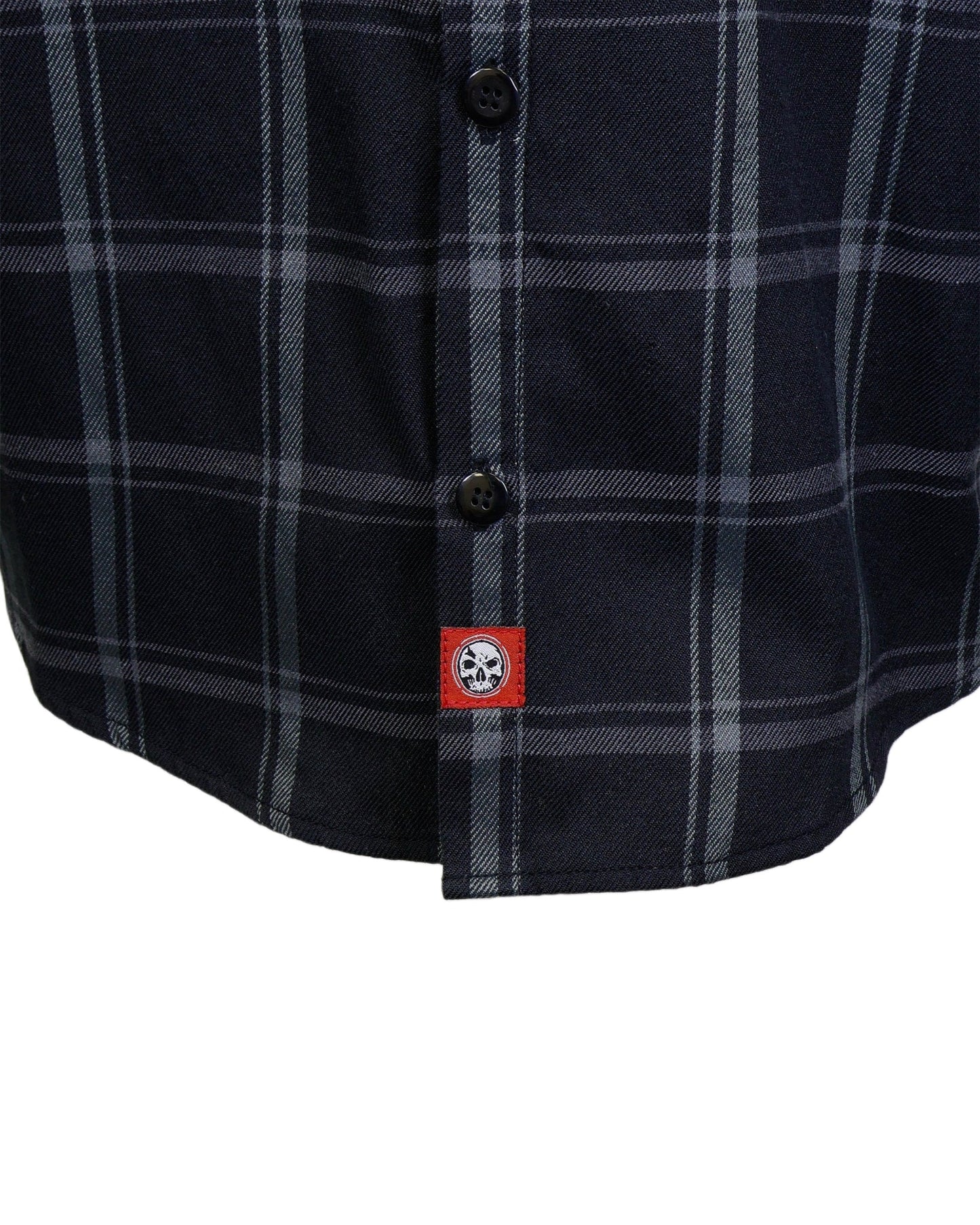 The "Silent Night" Black & Grey Flannel (Hidden Snap Collars)