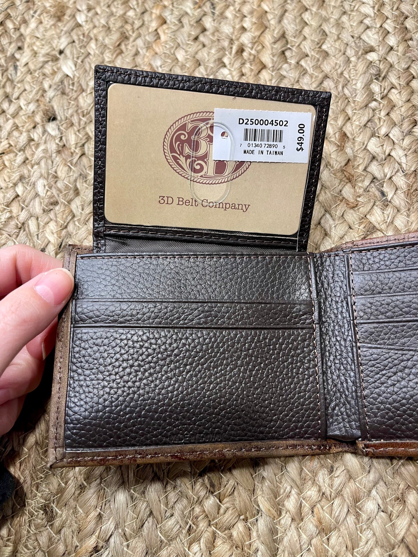 Basket Weave Bi-Fold Wallet
