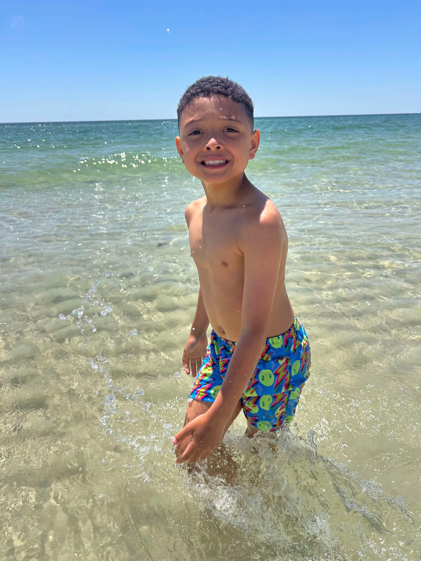 Neon Bolts Swim Trunks (FINAL SALE)