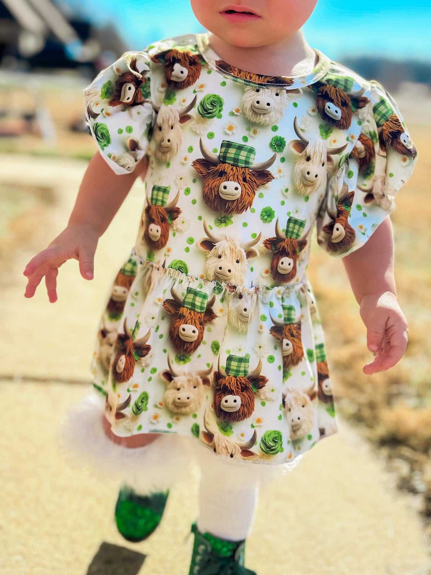 St Patrick’s highland skirted romper