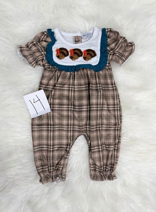 Blue Plaid Girl’s Thanksgiving Jumper (#14)