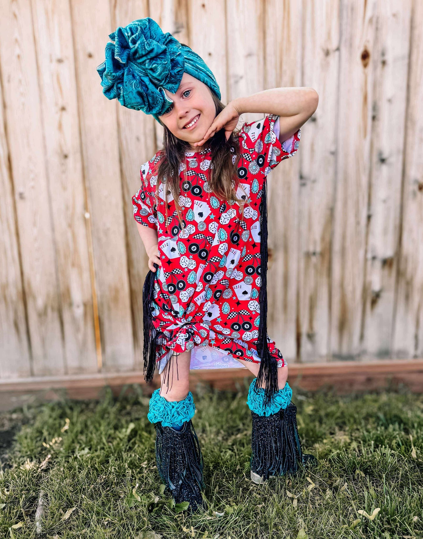 Stormi/Black Sparkle With Fringe Tanner Mark Boots
