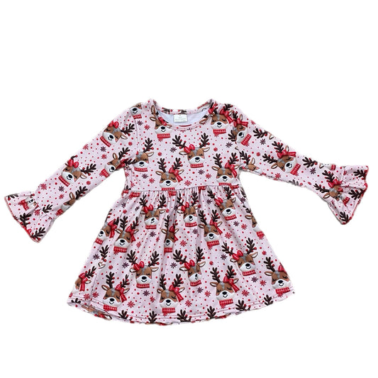 Reindeer bell sleeve dress