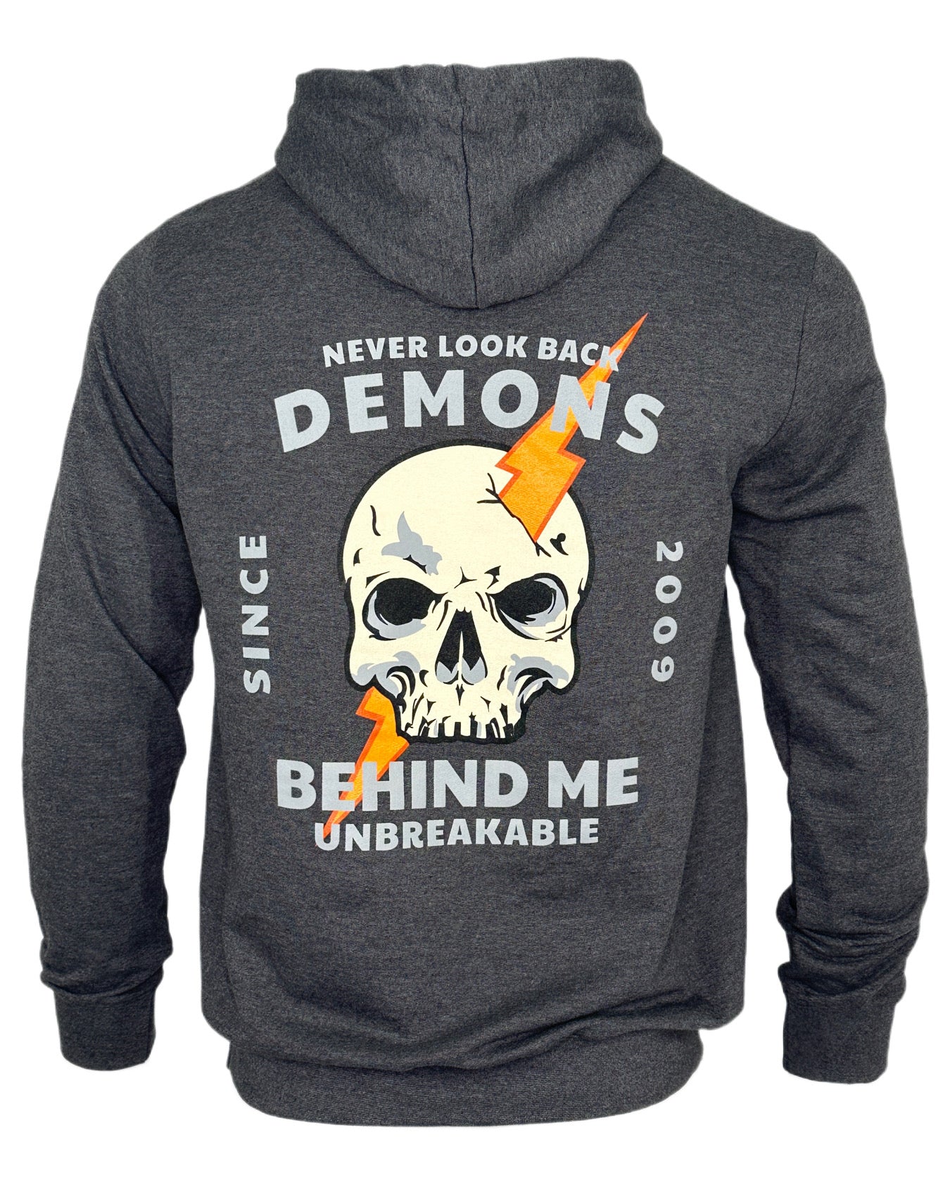 Closeout- "Unbreakable" Unisex Heathered Charcoal Hoodie
