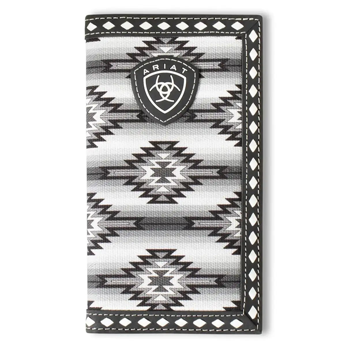 Ariat Diamond Lace Southwest (Black/White) - Men's Rodeo Wallet