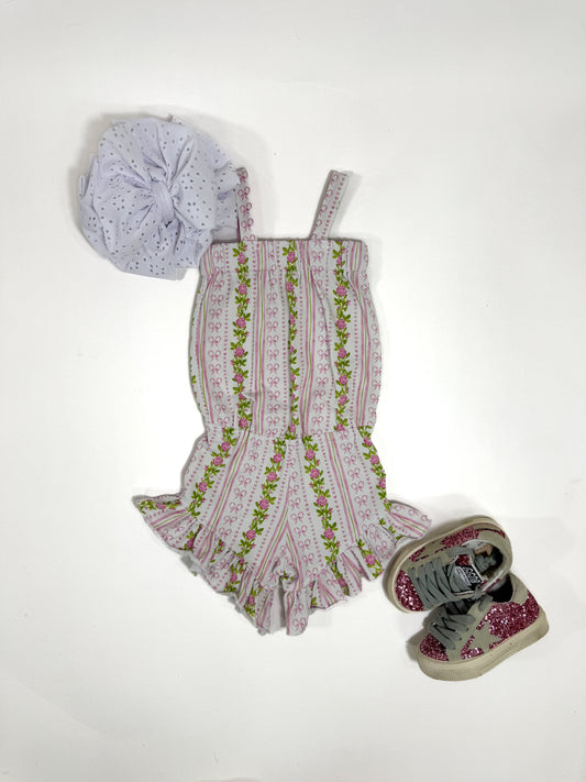 Pink Floral Shortie Jumper (FINAL SALE)